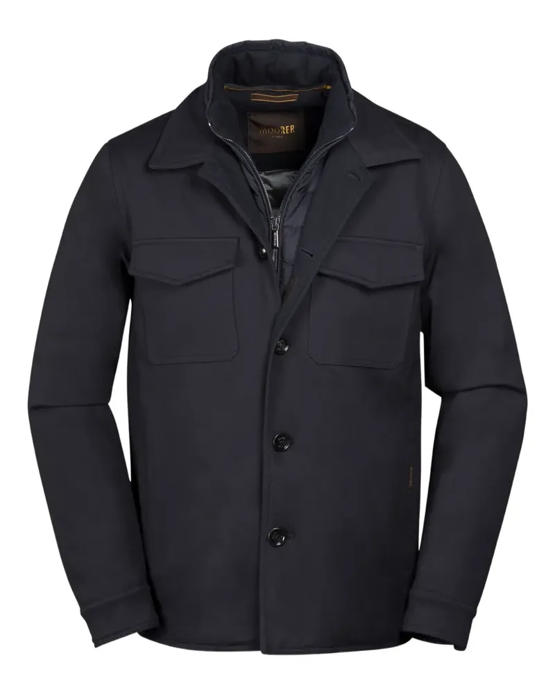 MOORER TORQUATO-TZ button flap pocket jacket - Blau Blau