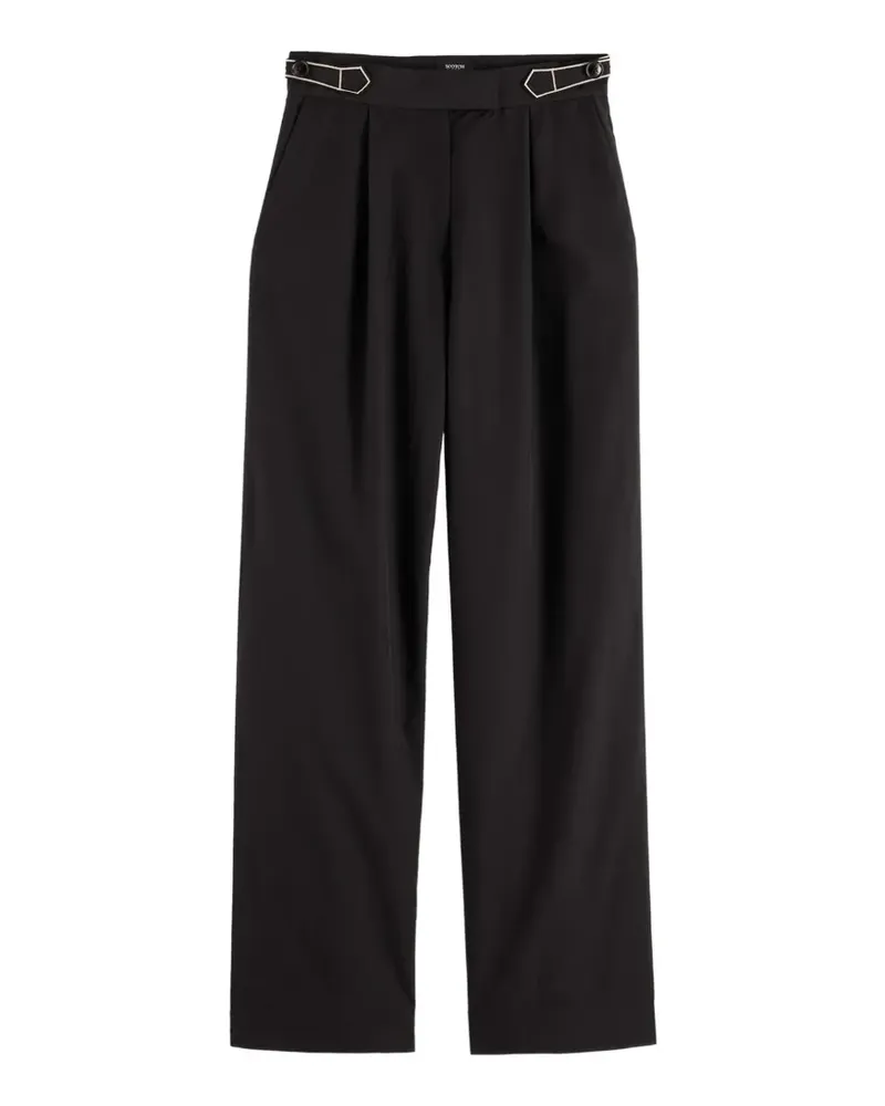 Scotch&Soda Quinn buckled pleated trousers - Schwarz Schwarz