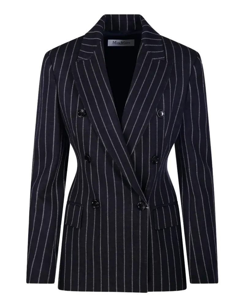 Max Mara pinstripe double-breasted blazer - Blau Blau