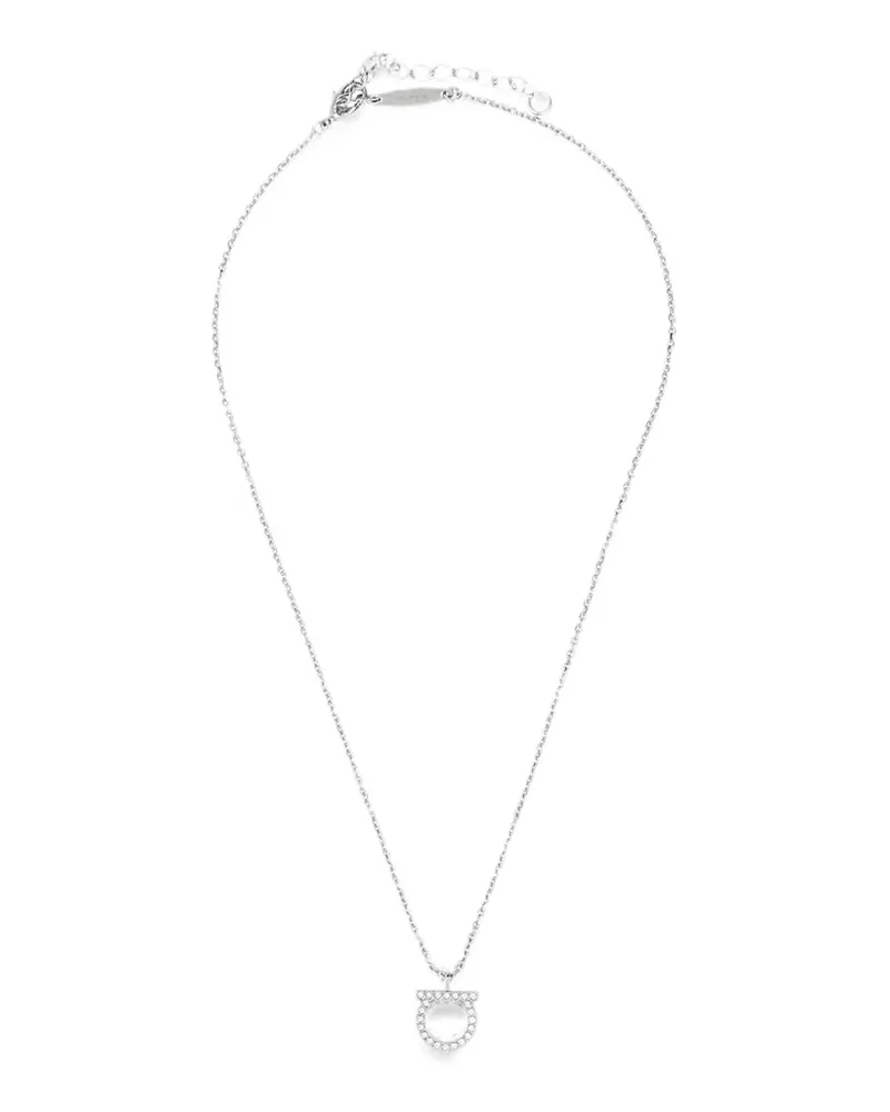Ferragamo Gancini Halskette mit Kristallen - Silber Silber