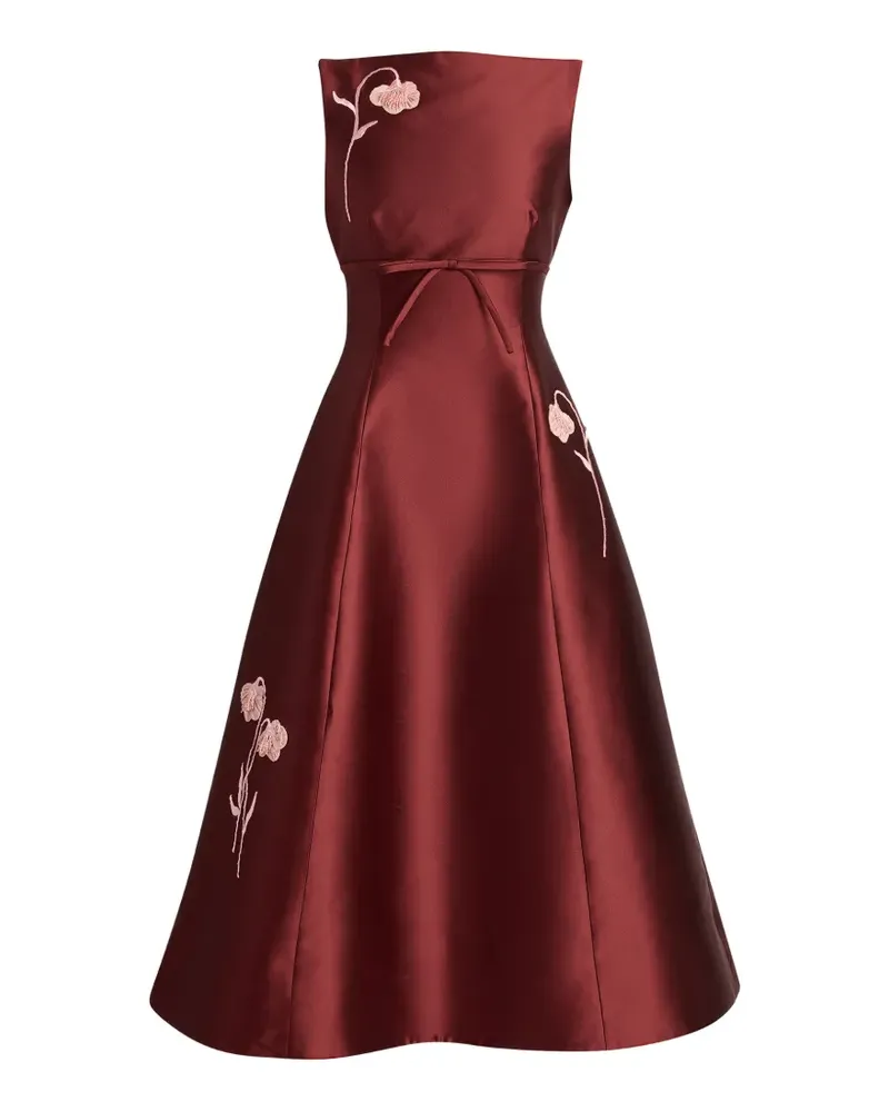 Erdem embroidered sleeveless midi dress - Rot Rot