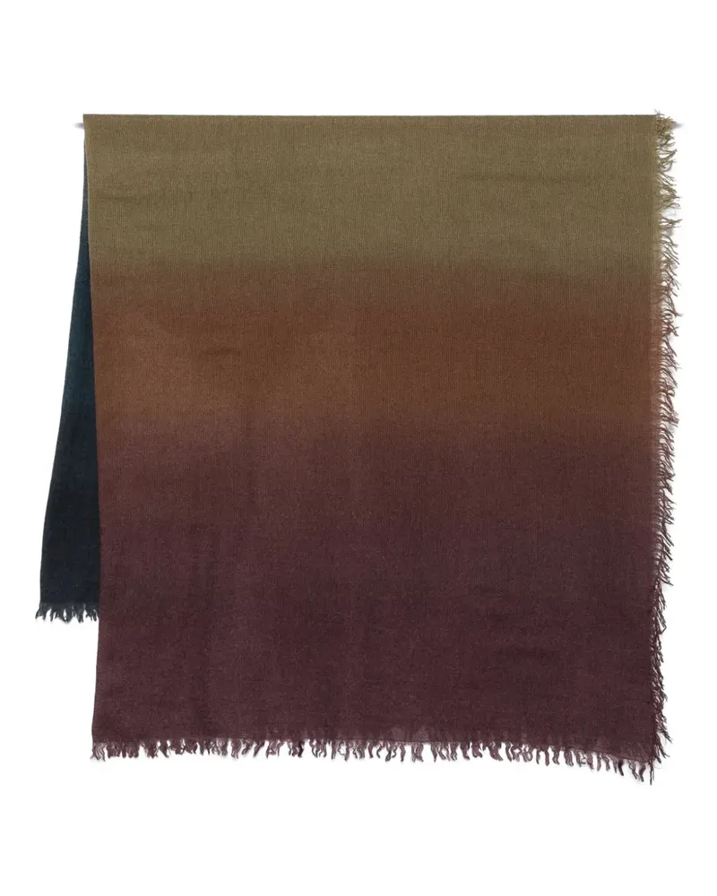 Faliero Sarti Ausgefranster Chal Cristina Schal mit Ombré-Effekt - Braun Braun