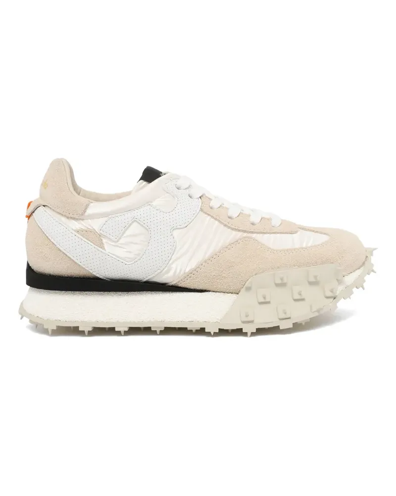 Barracuda suede-panelled spiked-sole sneakers - Nude Nude