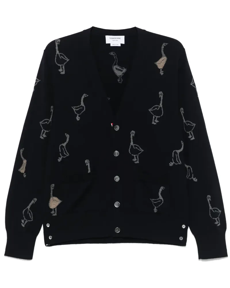 Thom Browne Cardigan aus Intarsienstrick - Blau Blau