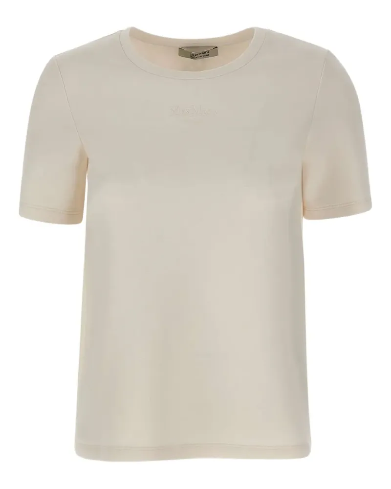 Max Mara Max Mara embroidered crew-neck T-shirt - Nude Nude