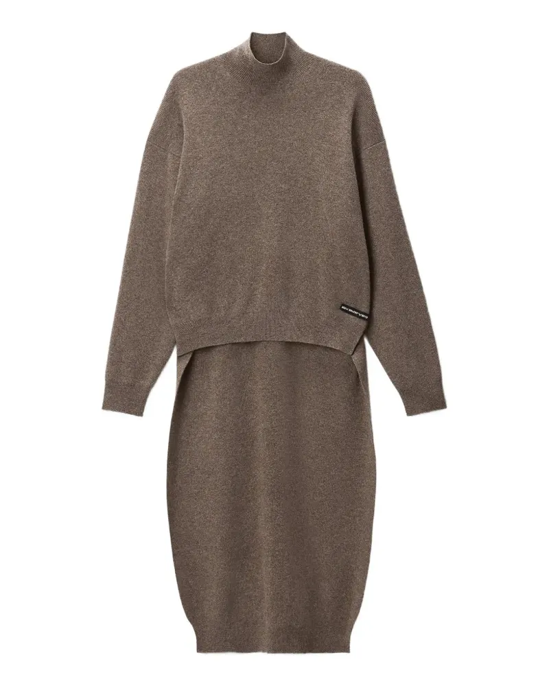 Alexander Wang Pullover mit asymmetrischem Schnitt und Logo-Patch - Schwarz Schwarz