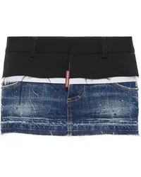 Dsquared2 Jeansrock im Layering-Look Blau