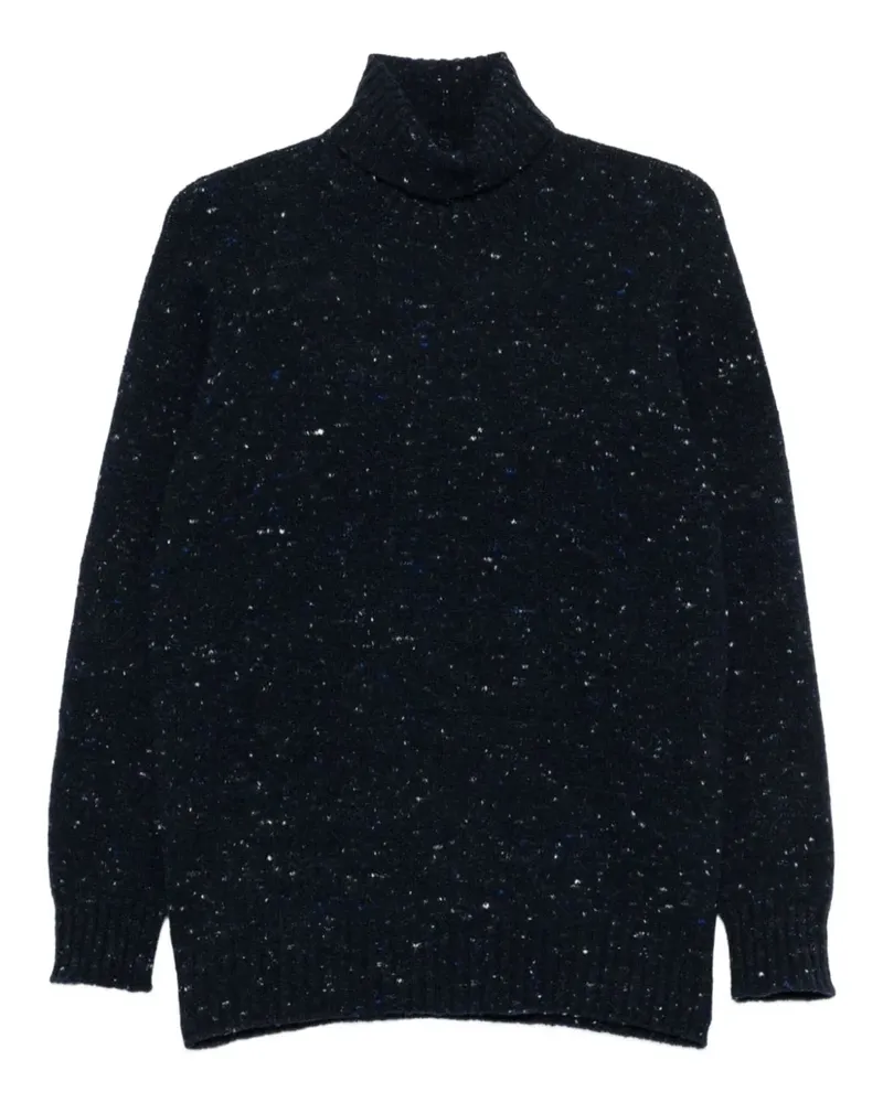 Drumohr  Melierter Rollkragenpullover - Blau Blau
