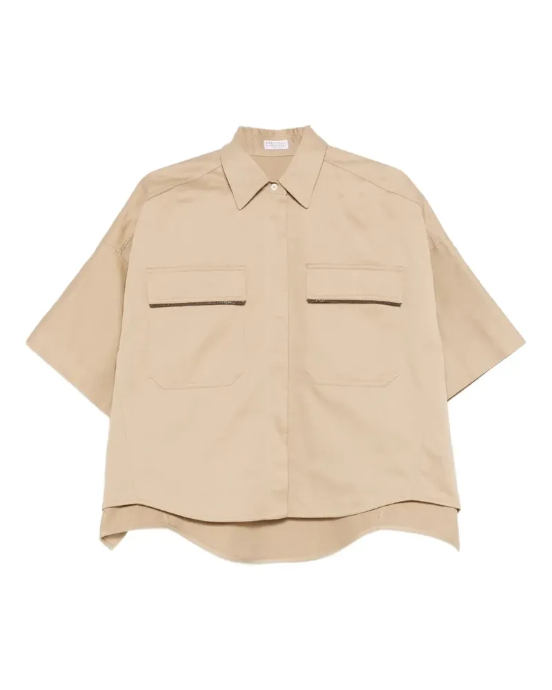 Brunello Cucinelli Hemd mit Brusttasche - Nude Nude