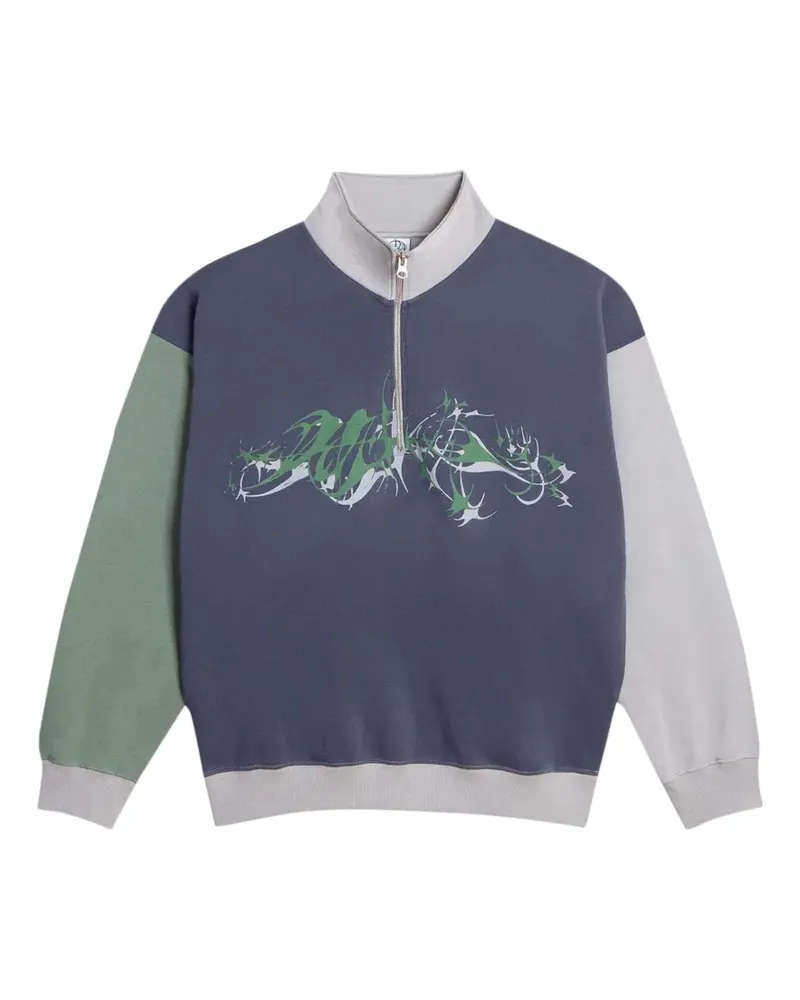 Polar Skate Co. Frankie graphic-print half-zip sweatshirt - Blau Blau