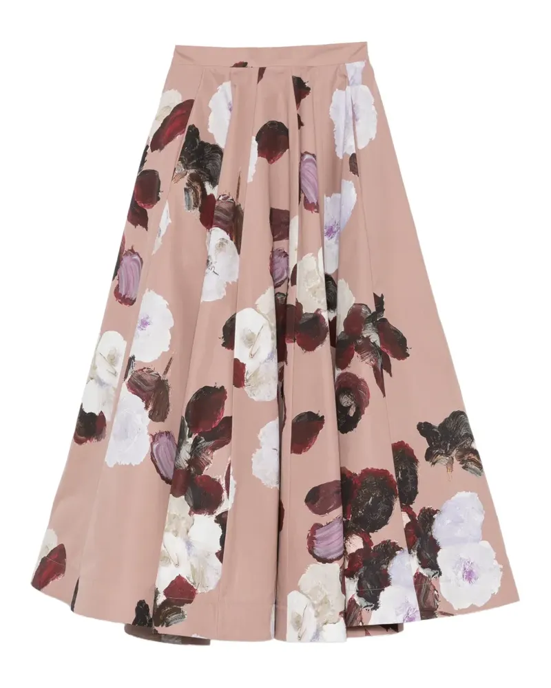 Antonio Marras floral-print pleated midi skirt - Rosa Rosa