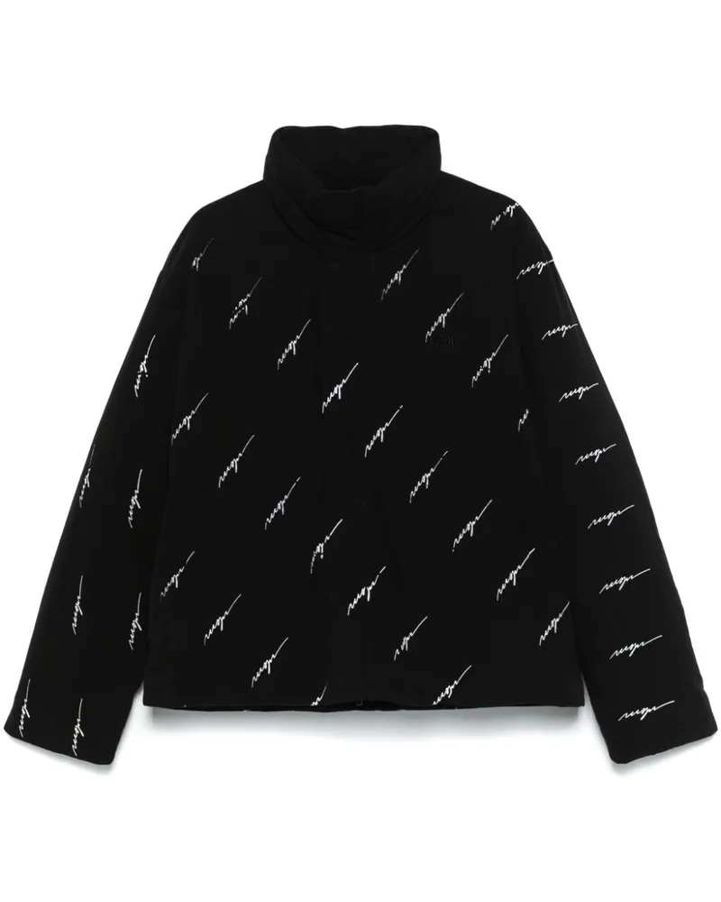 MSGM Jacke mit Logo-Print - Schwarz Schwarz