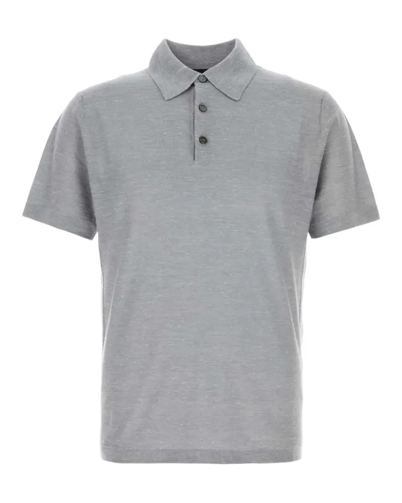 Brioni melange polo shirt - Grau Grau