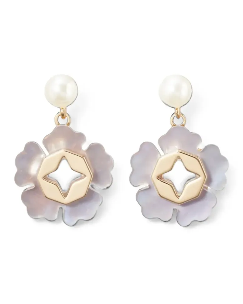 Tory Burch Forget Me Not Ohrringe mit Perlen - Gold Gold