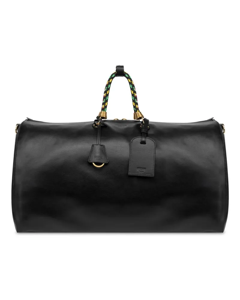 Moschino Reisetasche aus Leder - Schwarz Schwarz