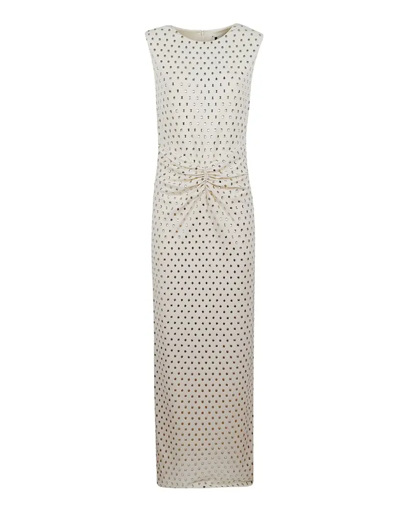 Roland Mouret crystal-embellished gathered maxi dress - Weiß Weiß