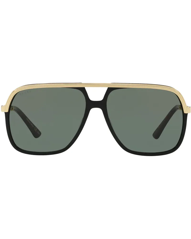Gucci Pilotenbrille mit Webstreifen - Gold Gold