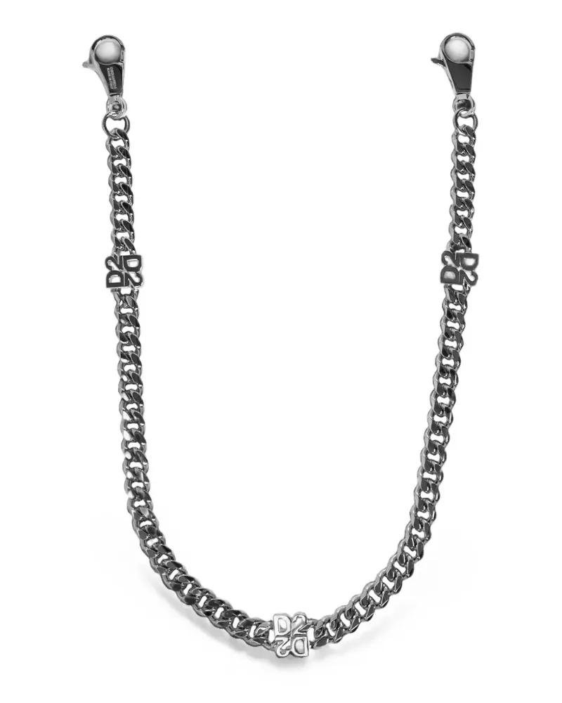 Dsquared2 Schlüsselanhänger mit Logo-Schild - Silber Silber