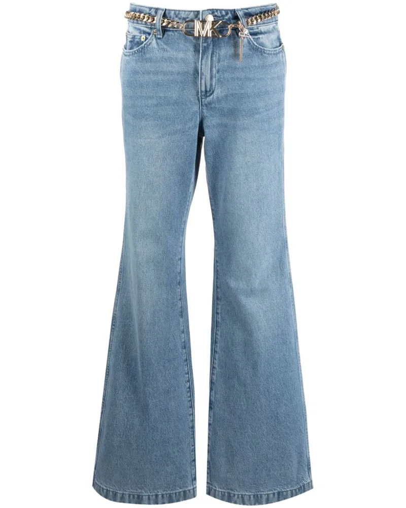 Michael Kors Bootcut-Jeans mit Gürtel - Blau Blau