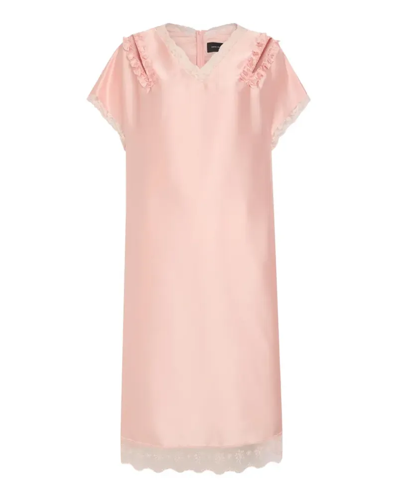 Simone Rocha lace-trim ruffled mini dress - Rosa Rosa
