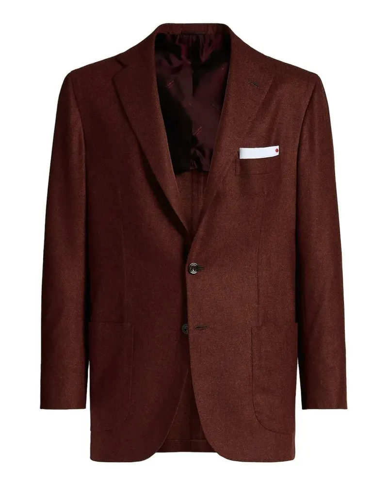 Kiton Einreihiges Sakko aus Kaschmir - Rot Rot