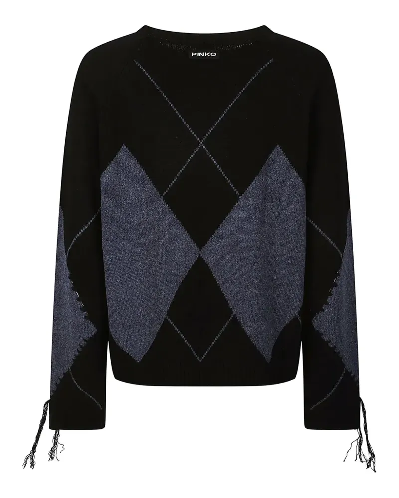 Pinko Pullover mit Argyle-Muster - Schwarz Schwarz