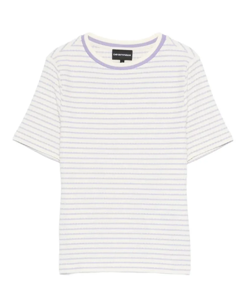 Emporio Armani Gestreiftes T-Shirt - Nude Nude