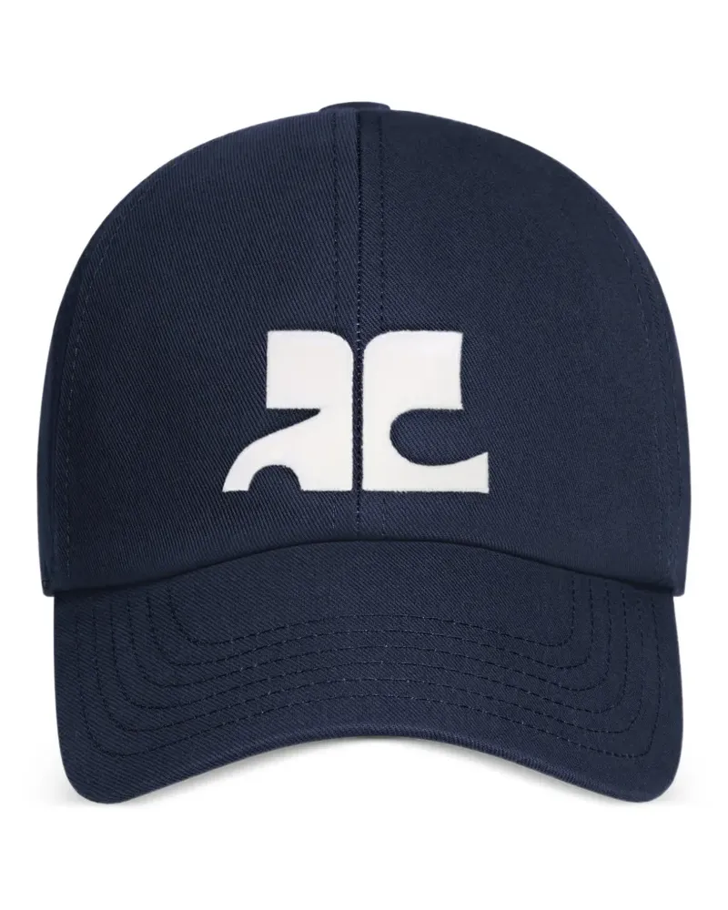 Courrèges AC logo-patch cap - Blau Blau