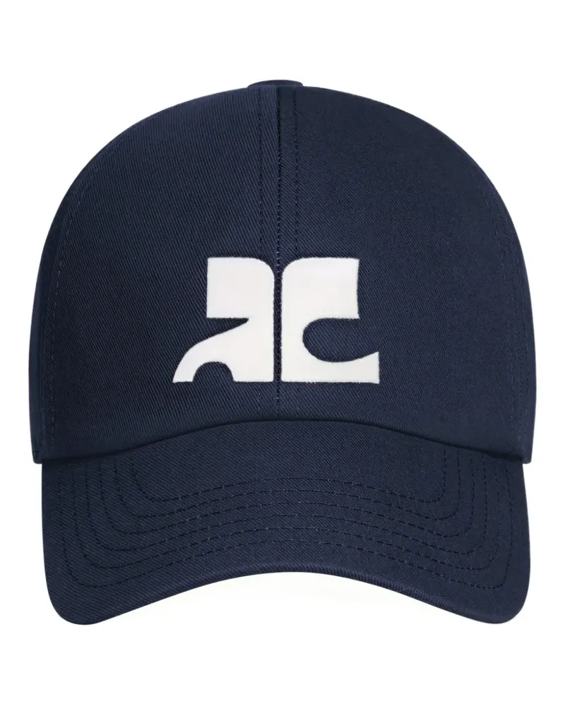 Courrèges AC logo-patch cap - Blau Blau