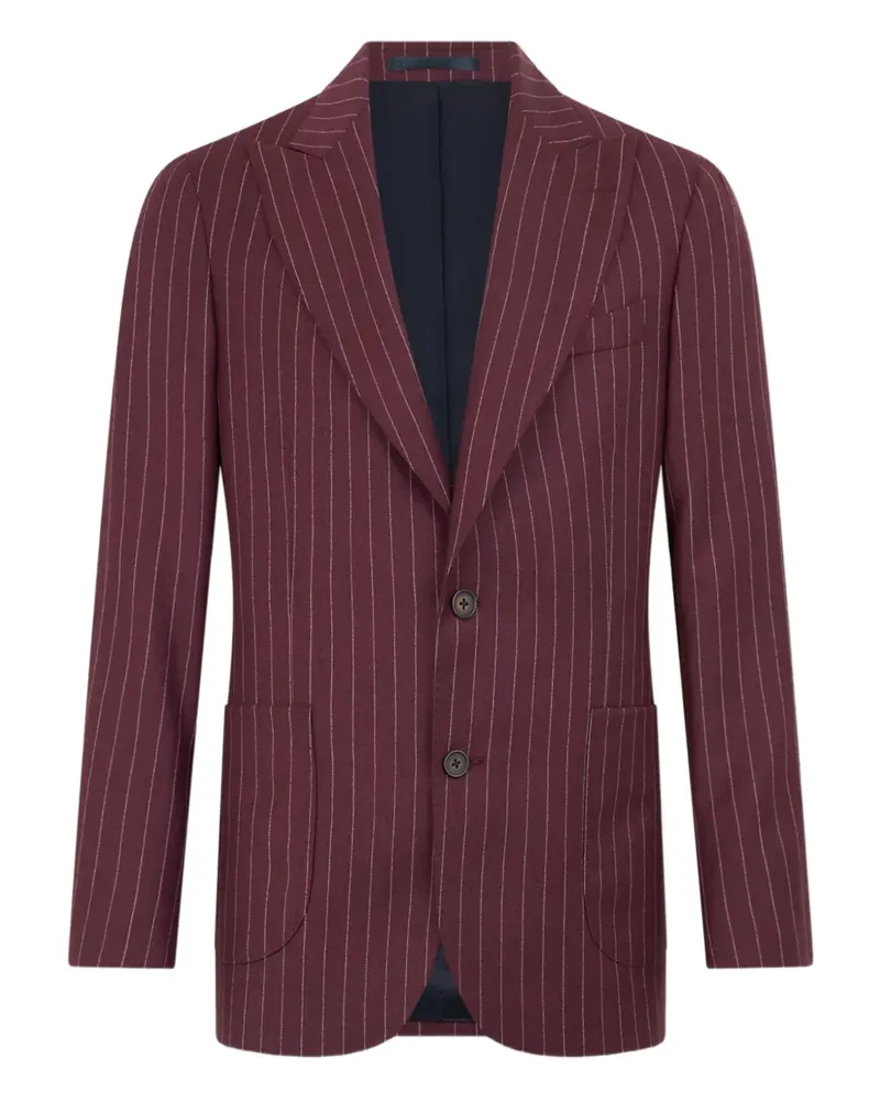 Brooks Brothers Schurwollsakko mit Nadelstreifen Rot