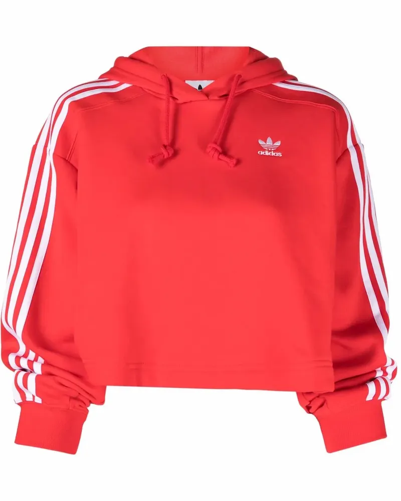adidas Cropped-Kapuzenpullover - Rot Rot