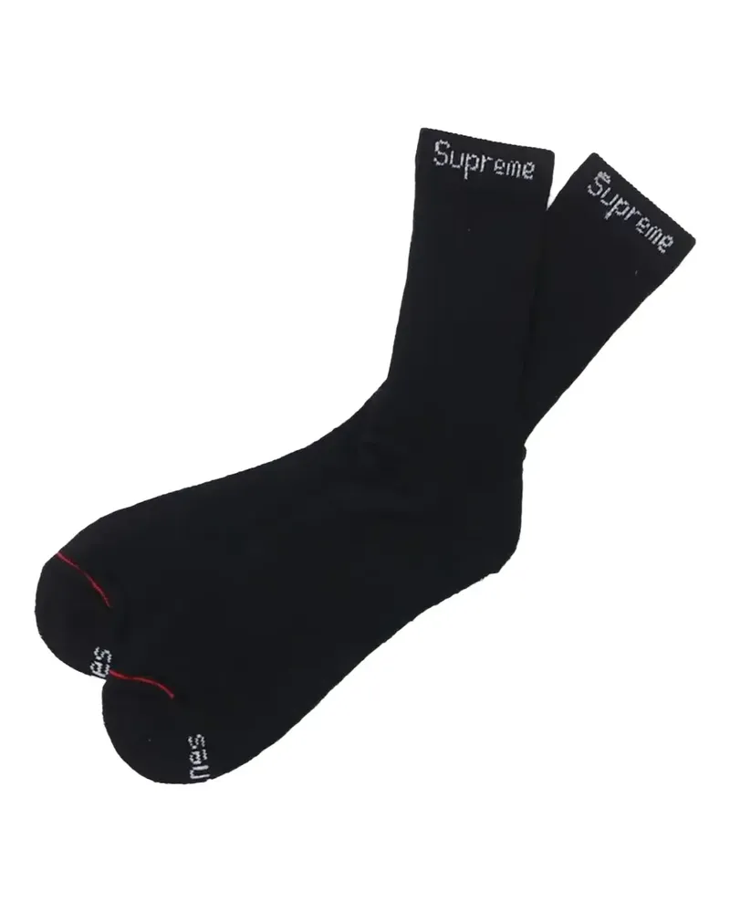 Supreme Being x Hanes Crew Socken (4er-Set) - Schwarz Schwarz
