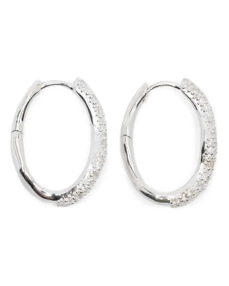 Missoma Verzierte Molten Creolen - Silber Silber