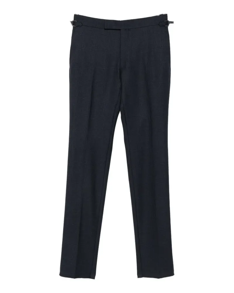 Tom Ford Shelton check-pattern trousers - Blau Blau
