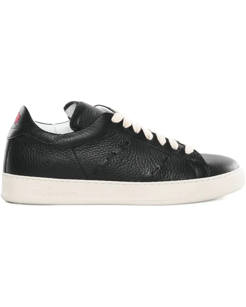Kiton pebbled trainers - Schwarz Schwarz