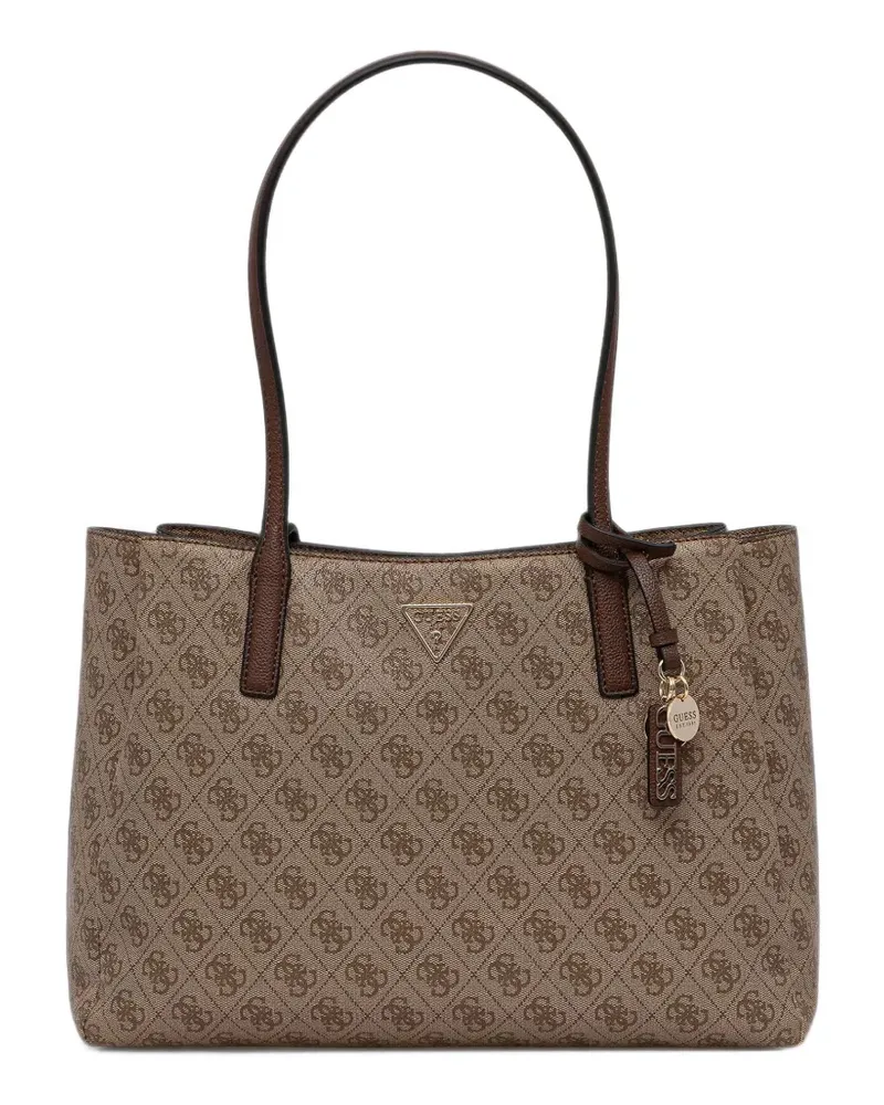 Guess Noelle II logo-print bag-charm tote bag - Nude Nude