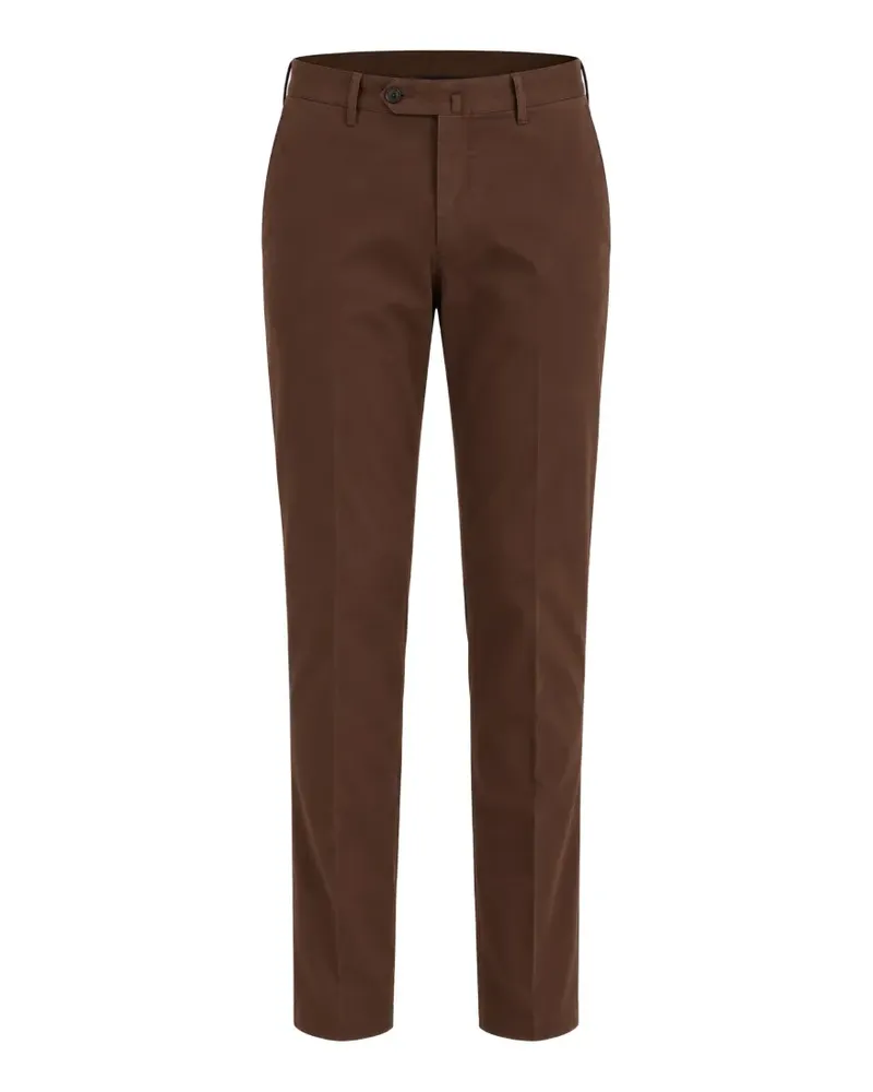 PT TORINO Slim-Fit-Hose mit Bügelfalten - Braun Braun