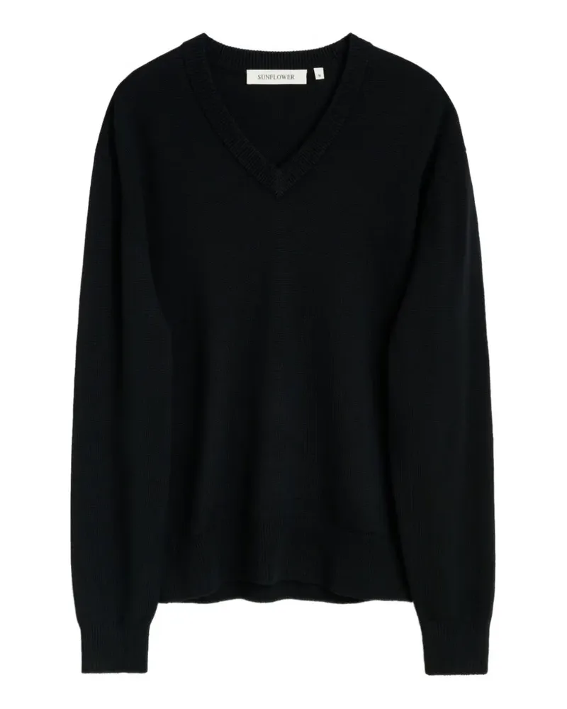 Sunflower Moon Pullover mit V-Ausschnitt - Schwarz Schwarz