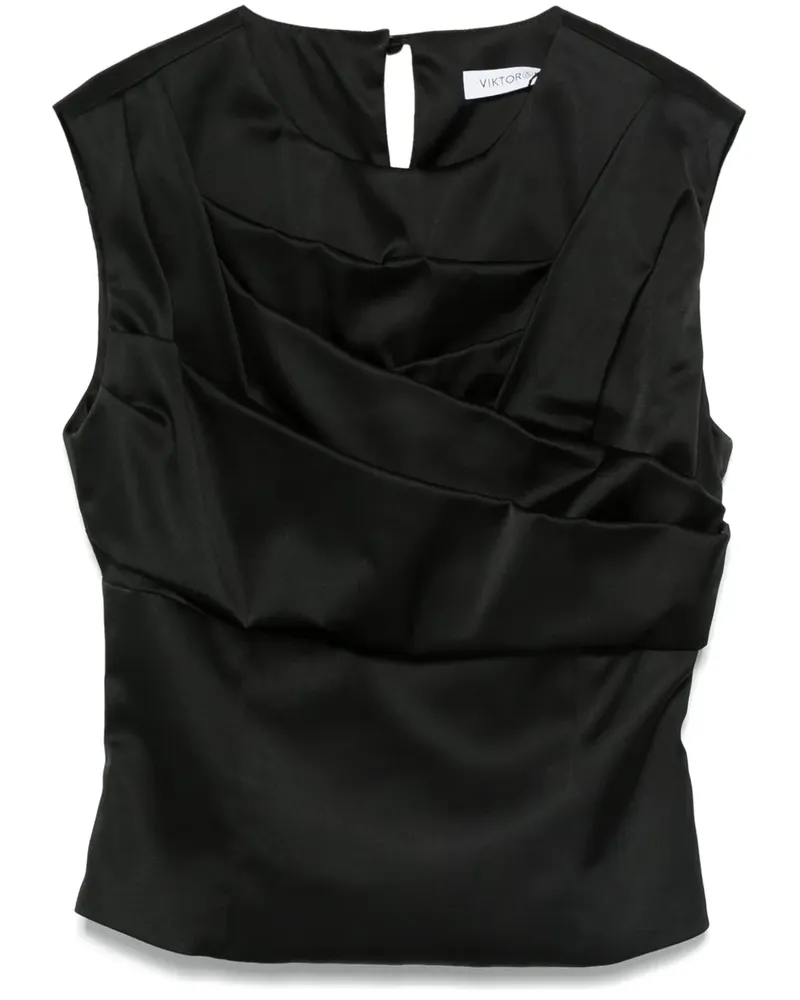 Viktor & Rolf Bluse mit Falten - Schwarz Schwarz