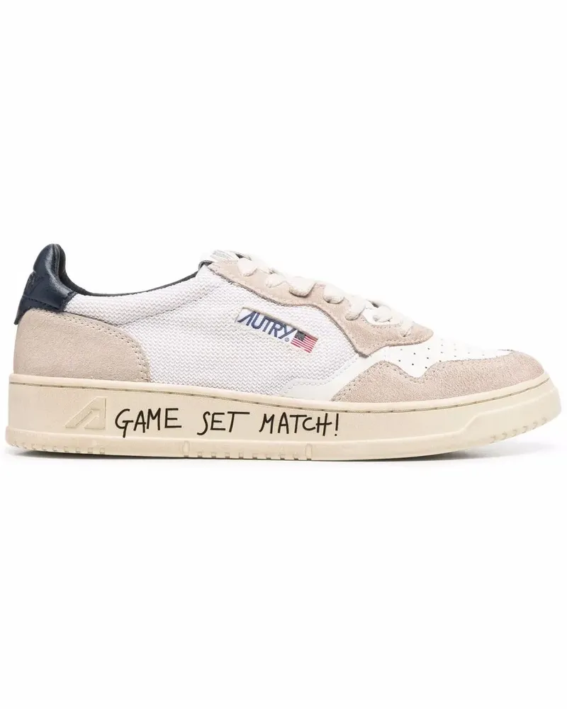 AUTRY Sneakers mit Kontrasteinsätzen - Weiß Weiß