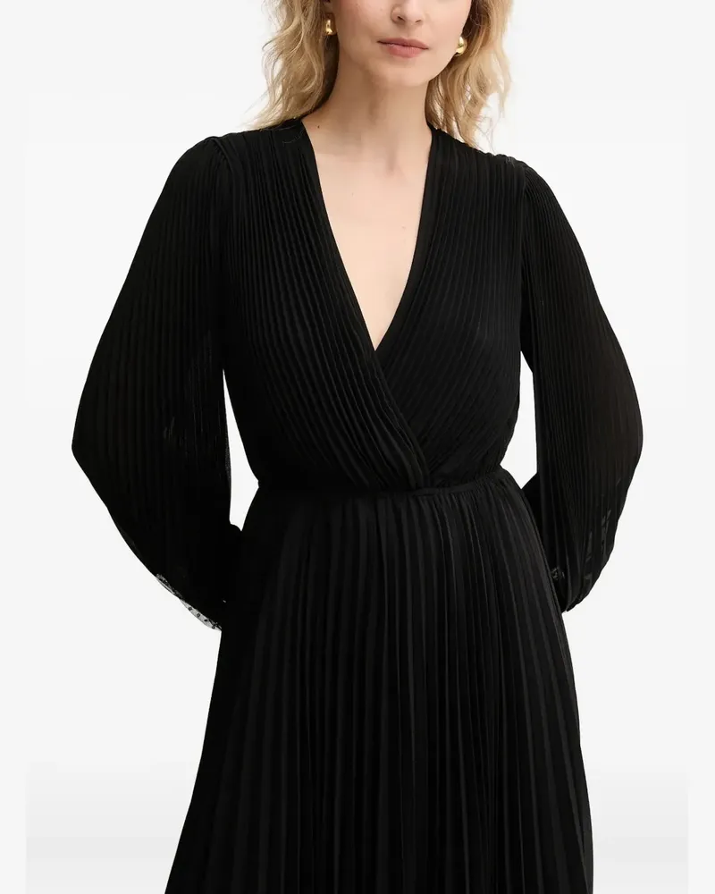 Twin-Set Georgette Kleid - Schwarz Schwarz