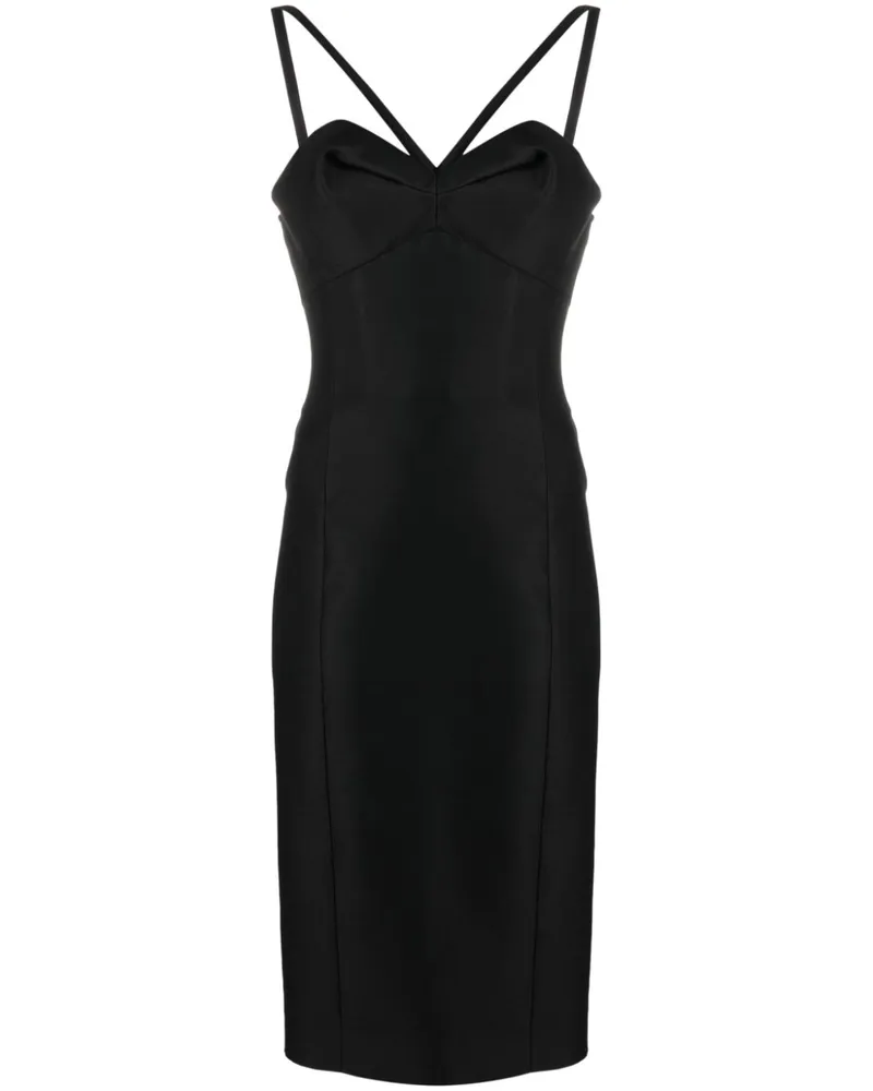 Versace Neckholder-Midikleid - Schwarz Schwarz