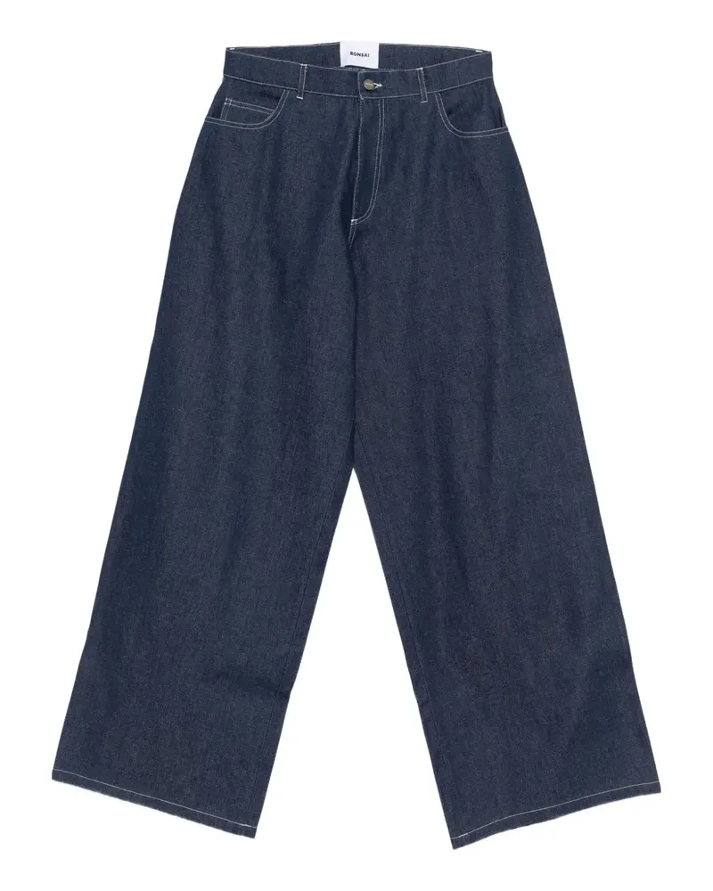 BONSAI Jeans mit Kontrastnähten - Blau Blau
