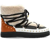 Schnürstiefel mit Nieten - Nude