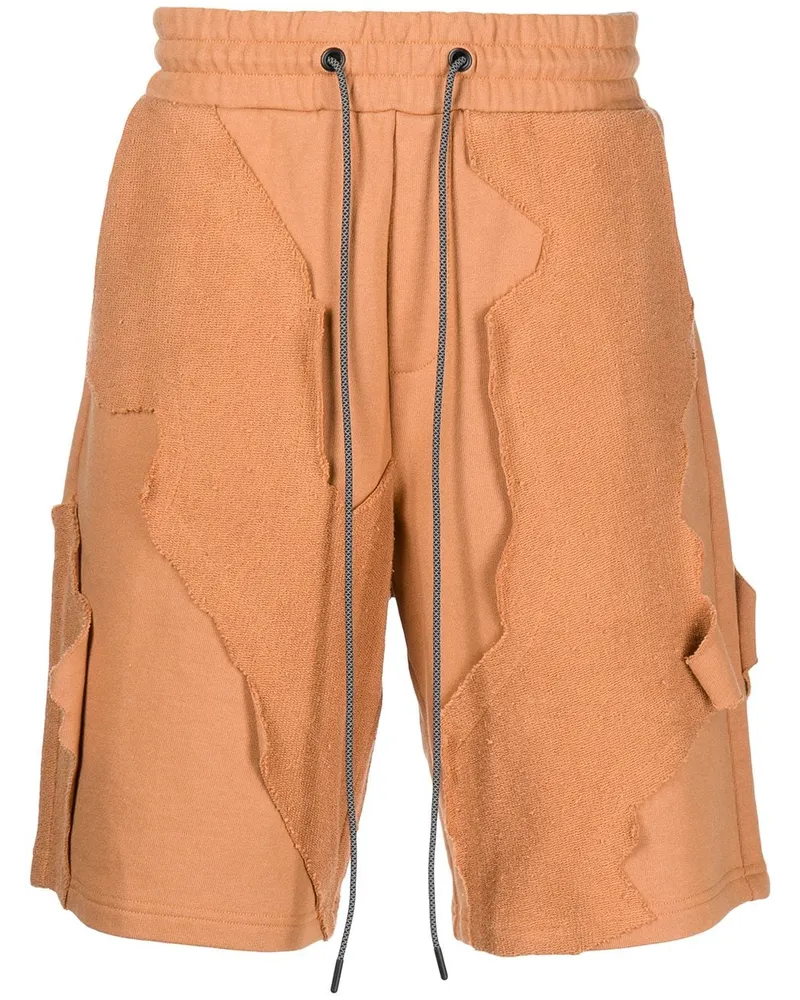 Mostly Heard Rarely Seen Shorts im Patchwork-Look Orange