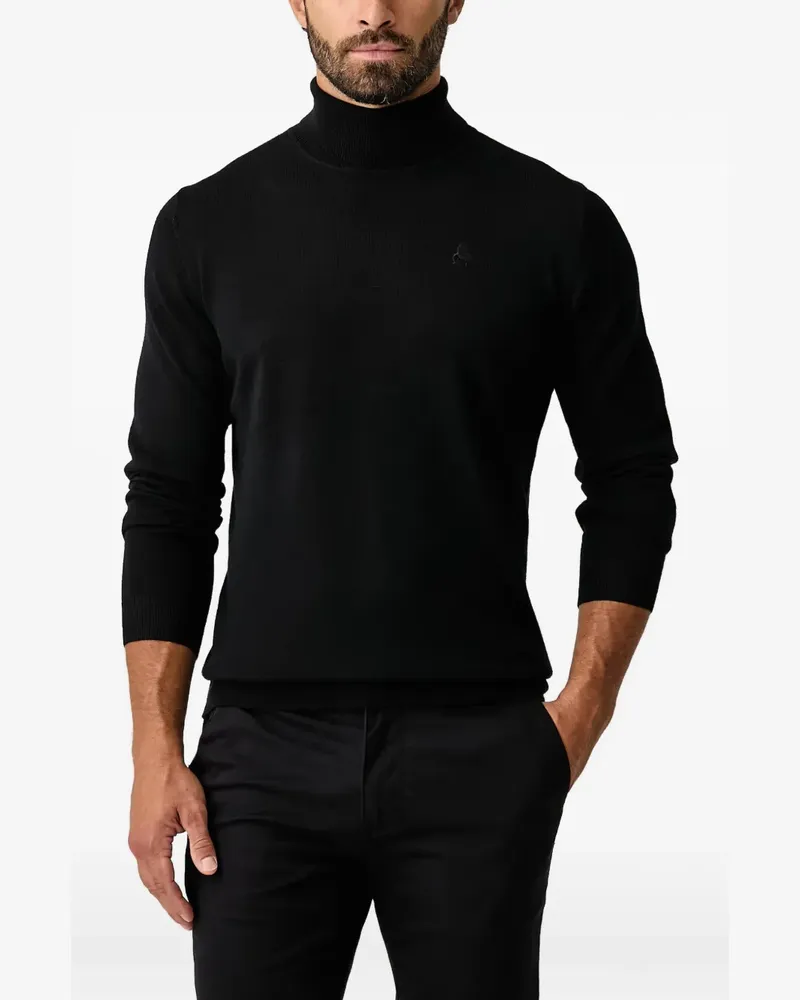 Karl Lagerfeld Pullover mit Logo-Stickerei - Schwarz Schwarz