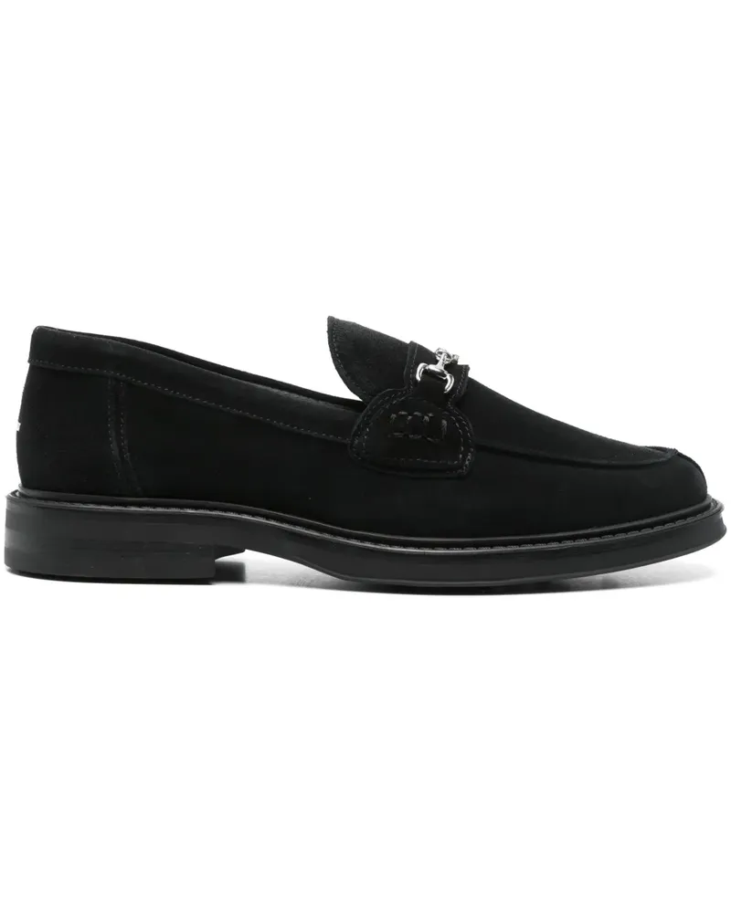 Filling Pieces Zamszowe czarne loafery - Schwarz Schwarz