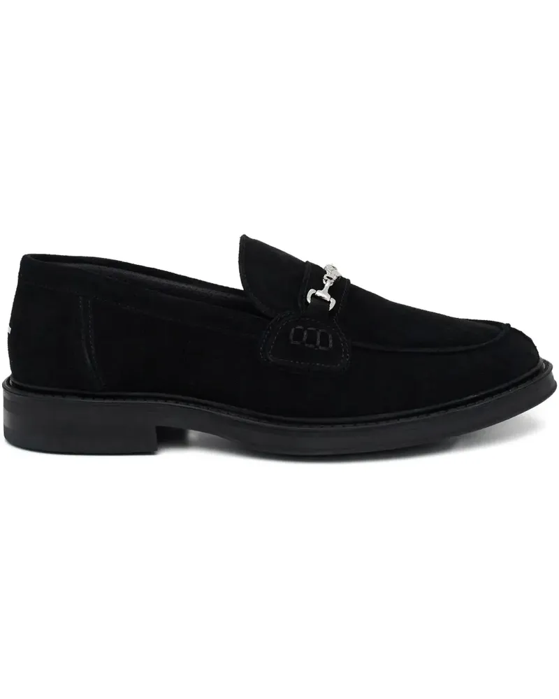 Filling Pieces rounded toe suede loafers - Schwarz Schwarz