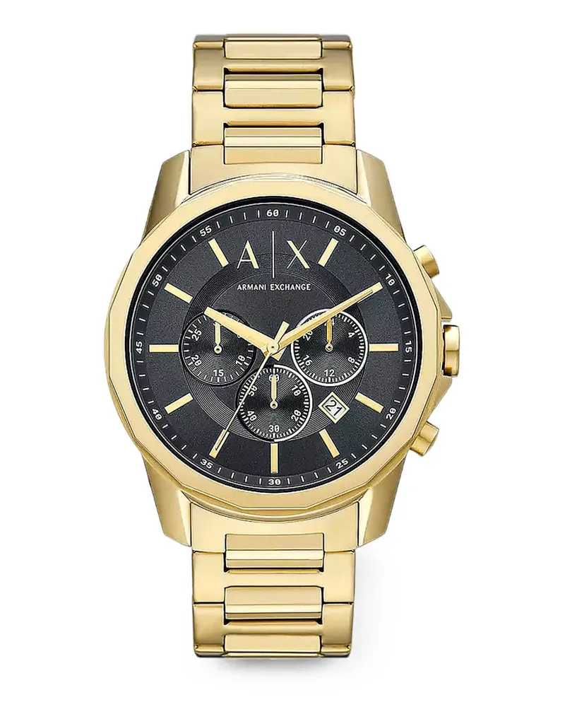 Armani Exchange stainless steel 44mm watch - Schwarz Schwarz