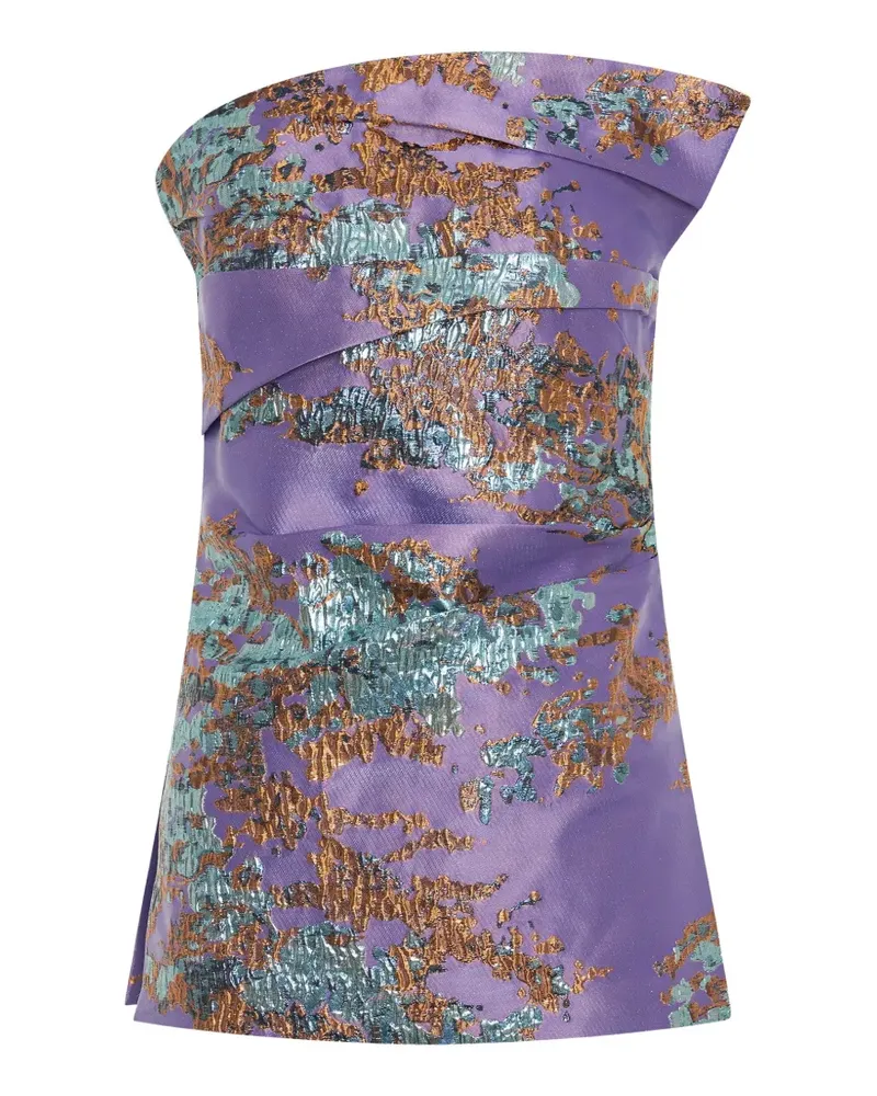 Anna Quan strapless jacquard blouse - Violett Violett